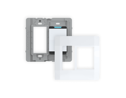 Backplate with Outlet with Single-Pole Simple Rocker Switch