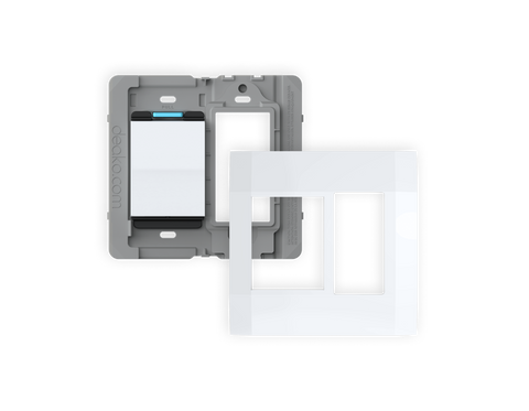 Backplate with Outlet with Single-Pole Simple Rocker Switch