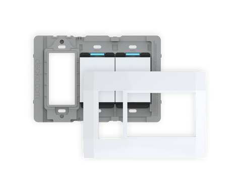 Backplate with Outlet with Single-Pole Simple Rocker Switch