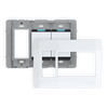 Connector (Backplate) with Outlet & Faceplate with Single-Pole Simple Rocker Switch