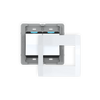 Universal Connector (Backplate) & Faceplate with Single-Pole Simple Rocker Switch