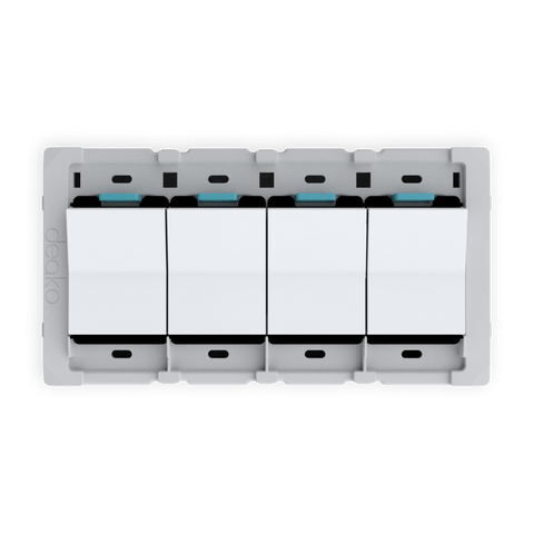 Quick Wire Backplate with Single Pole Simple Rocker Switch